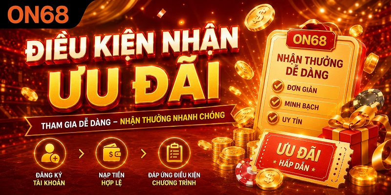 Điều kiện nhận ưu đãi khuyến mãi ON68 dễ dàng Khuyến mãi ON68
